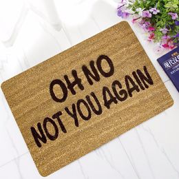 CAMMITEVER Funny Word Rug Oh No Not You Again Carpet Non-Slip Bath Mat Absorbent Waterproof Home Decor Doormat 210301