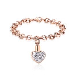 Stainless steel heart pendant Keepsake cuff Cremation for Ashes Urn Memorial Souvenir Fashion Bracelet