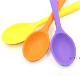 Food-grade silicone spoon The silicone integrated scoop Multicolor large size spoons Creative cookie pastry mixer buttter scoopRRD13115