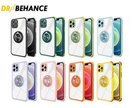 Phone Case with Double Finger Rings Anti Shock conners protective Cases For 12 12 pro