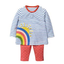 Cartoon Long Seleeve Girl Clothes Autumn Children's Suit Comfortable Pyjamas At-home Wear Toddler Cute K 210528