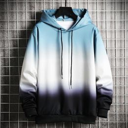 Hoodies Men's Men/Women Zipper Sweatshirts Custom Colourful Gradient Hoodies Mens Solid Colour Hooded Rainbow Top Gradient 201112