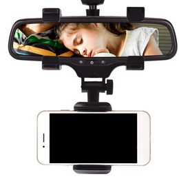 Universal Car Rearview Mirror Mount Holder Stand Cradle Rack for Cell Phone GPS for All Mobile Phone Car Holder