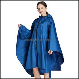 Raincoats Household Sundries Home & Gardenraincoats Women Cycling Outdoor Poncho Raincoat Waterproof Adult Protective Solid Hiking Outwear F