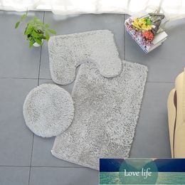 3 Piece Bathroom Anti-slip Mat Set Toilet Carpet Flannel Non-slip Shower Carpet Set Household Toilet Lid Shower Carpet Floor Mat Factory price expert design Quality