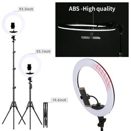 18 inch LED Ring Light with Tripod Dimmable Photographic Lighting Studio Video light for tik tok Makeup Youtube Live