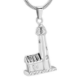 Wholesale seaside lighthouse cremation pendant Keepsake, ashes pendant necklace jewelry, cremation jewelry series to commemorate mom and dad
