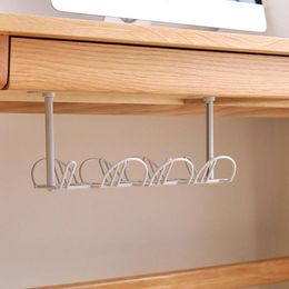 Hooks & Rails Under Desk Management Tray Table Bottom Power Cable Organiser Plug Storage Basket Shelf Wire Strong Holder Socket Ha280V