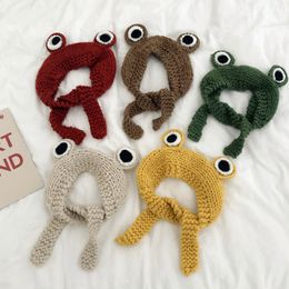 Frog Crochet Beanies Knitted Women Hat Hip-hop Skullies Costume Gifts Bonnet Photography Prop Party Hats Designer Bonnet