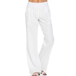 Mujer Pantalones palazzo de algodon y lino ligero Lirio Pad | Denim  Trussardi \u003e DLW Flooring