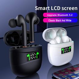 Wireless Earbuds Bluetooth 5.2 IPX7 Waterproof Earphones with LED Display Charging Case HD Stereo Built-in Mic Sports Earphone