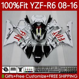 OEM Fairings For YAMAHA YZF-R6 YZF600 YZF R 6 YZF White black R6 600 YZFR6 08 09 10 11 12 13 14 15 16 99No.40 YZF-600 2008 2009 2010 2011 2012 2013 2014 2015 2016 Injection body