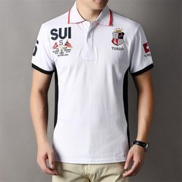 Men's Polos Summer Shirt Cotton Short Sleeved Embroidery Men Homme Masculine Casual Lapel Quality 2021 Clothing Brand Plus Size S-6XL