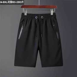 Men's 5-point shorts casual men's stretch quick dry running sports pants loose beach 210713