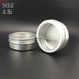 200g Window Cover Aluminium Jar Empty Cosmetic Cream Bottles Pill Capsule Candy Lotion Coffee Beans Storage Tins Metal Containersbest qualtit