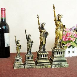 Vintage Decor Metal Craft Retro Statue Of Liberty Birthday Best Gift Home Decoration Accessories Table Figurine