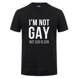 I'm Not Gay But is 20 Funny T-shirt for Man Bisexual Lesbian LGBT Pride Birthdays Party Gifts Cotton T Shirt 210714