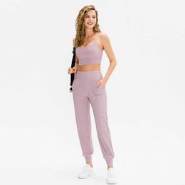 Loose Sports Pants Women's Running Training Yoga Outfits Joggers Pocket Leisure Quick Drying Fitness Leggings Workout Gym Clothes4