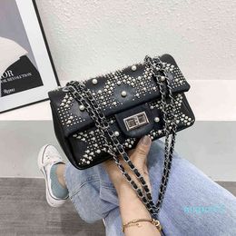 Cross Body Bags Luxury Original Make Rhombic Pattern Shoulder Bags for Women Fashion Pearl Design Chain Crossbody Handbag Women Shopper