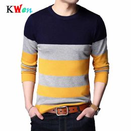 Pullover Men Brand Clothing 2019 Spring Autumn Winter jersey clothing knitwear Slim fit Sweater Men Casual Striped Pull Men Y0907