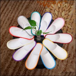 Disposable Slippers Bath Supplies El Home & Garden White Soft Travel Inn Spa Anti-Slip Slipperses Guest Shoes Breathable Drop Delivery 2021