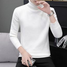 Winter High Neck Thick Warm Sweater Men Turtleneck Brand Mens Sweaters Slim Fit Pullover Men Knitwear Male Double Collar On Sale