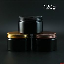 120g Black Plastic Empty Jar 4oz Refillable Cosmetic Container Cream Lotion Travel Package Tea Candy Sugar Pill Bottle 20pcsgood qtys