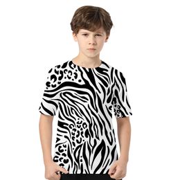 Tier Zebra-Print 3D T Shirt Frauen Männer Jungen Mädchen Kinder Sommer Mode Kurzarm Lustige T-shirt Graphic Tees Streetwear kleidung