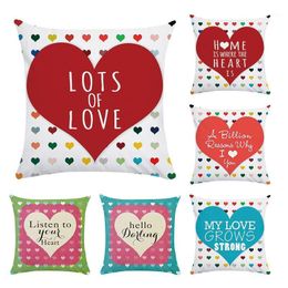 Cushion/Decorative Pillow Letter Cushion Cover Eye Relax Pattern Lots Of Love Throw Case Scandinavian Style Decorative Waist Pillows CR066