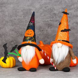 Party Supplies Halloween Gnome Decoration Plush Faceless Doll with Bat Holiday Home Decor Birthday Gift Table Ornaments PHJK2108