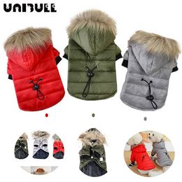 UNIBULL Pet Dog Coat Winter Warm Small Dog Clothes For Chihuahua Soft Fur Hoodies Puppy Jacket Clothing Dog Winter Warm Clothes 211106