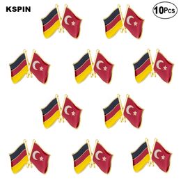 Germany and Turkey Lapel Pin Flag badge Brooch Pins Badges 10Pcs a Lot
