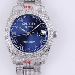 Diamond Watch Mens Watch Automatic Mechanical Watch Sapphire Stainless Steel Strap Multiple Colors Shinny Wristwatch Waterproof 41mm Roman numerals