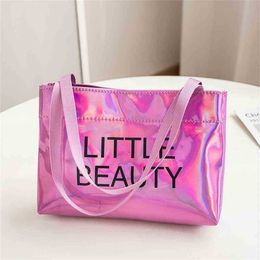 Tiktok Holographic Handbag Small Size Hologram Punk Laser Hand Bag Purses Mini Totes Waterproof Phone Mobile Pouch Girls Party Cosmetic Wrist Bags G707SXA