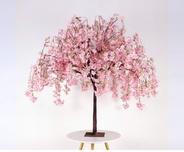 2020 Artificial Cherry Tree Fake Plants Table Flower Center Layout Road Lead DIY Party Wedding Backgroud Home Decor Window Display