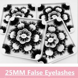 25mm Faux Mink Hair False Eyelashes 14 Pairs/Lot Natural Long Eye Lashes Extensions in 4 Editions DF050