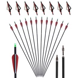 Metal Broadheads Archery Replacement Arrowheads Tips for Shooting Arrow DIY