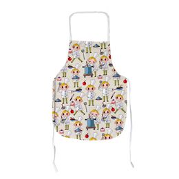 Heat Transfer Kitchen Apron Polyester Home Sublimation Blank Half Length Sleeveless Aprons DIY Creative Gift 70*48CM 50% off ottie