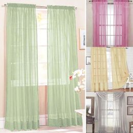 Curtain & Drapes Curtains Door Bead Net Chiffon Voile Veil For Living Room Bedroom Window