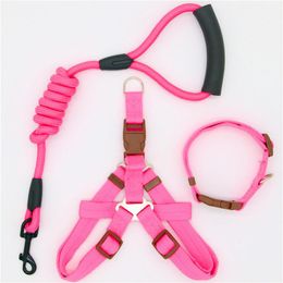 7 Colors Dog leash Traction Rope Pet dog harness for small and large dogs Pull Adjustable Dog Leash Vest Classic Running Leash