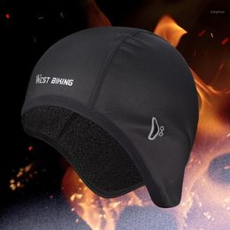 Cycling Caps Winter Warm Fleece Hats Thermal Bicycle Bike Gorra Ciclismo Running Head Windproof Skiing Cap K1A0 & Masks