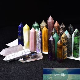 1PC Natural Stones Crystal Point 36 Color Tower Amethyst Rose Quartz Healing Stone Energy Ore Mineral Obelisk For Home Ornaments