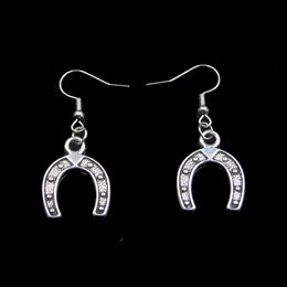 New Fashion Handmade 24*18mm Lucky Horseshoe Earrings Stainless Steel Ear Hook Retro Small Object Jewelry Simple Design For Women Girl Gifts