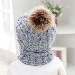Baby Kids Winter Warm Hat Scarf Solid Colour Beanie Crochet Kids Cute Hat New born Hat Cap Baby, Kids & Maternity Suit for 0-3T