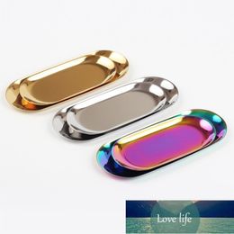 Luxurious Metal Storage Tray Gold Oval Dotted Fruit Plate Small Items Jewellery Display Tray Mirror strorage accessories Factory price expert design Quality Latest