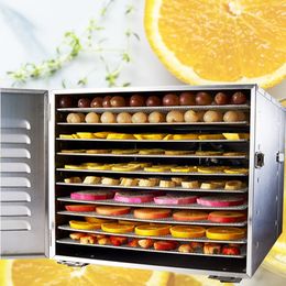 Food Dehydrator Stainless Steel 10 Layers Electric Food Drying Machine Fruit/Vegetable/Chili/Drug Dehydrated Machine
