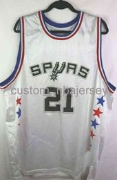 Men Women Youth All Star Game TIM DUNCAN #21 White Jersey 2003 stitched custom name any number