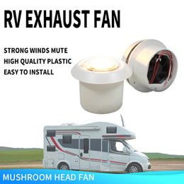 Parts RV Exhaust Fan Roof Air Vent Grille Whit Travel Trailer Van Cooling Camper Motor Home Quiet 12V Accessories