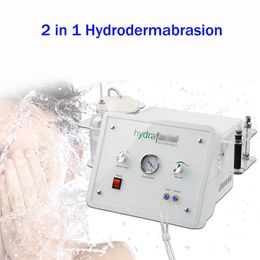 2 in 1 facial care machine with 2 hanldes hydro dermabrasion and diamond microdemrabrasion face care beauty equipment