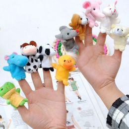 1000pcs/lot Party Cute Cartoon Biological Animal Finger Puppet Plush Toys Child Baby Favor Dolls DH9485